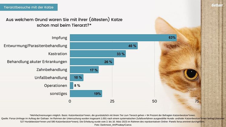 Gothaer Studie Grafik: Gründe Tierarztbesuch