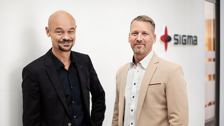 Anders Dannqvist, VD Sigma Civil, och Andreas Leander, avdelningschef Miljö och Geoteknik vid Sigma Civils nyöppnade kontor i Örebro.