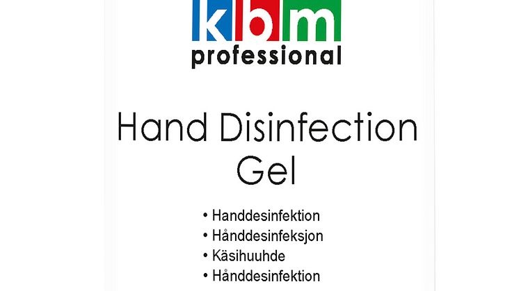 Handdesinfektion gel, 1 liter, KBM Professional