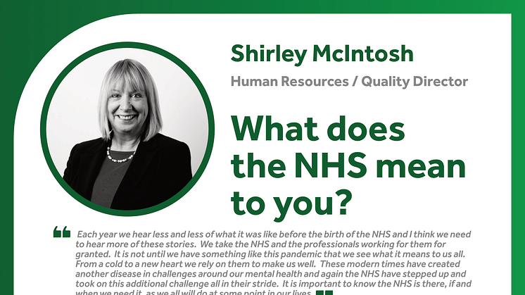 ​WHAT THE NHS MEANS TO FINEGREEN - SHIRLEY MCINTOSH