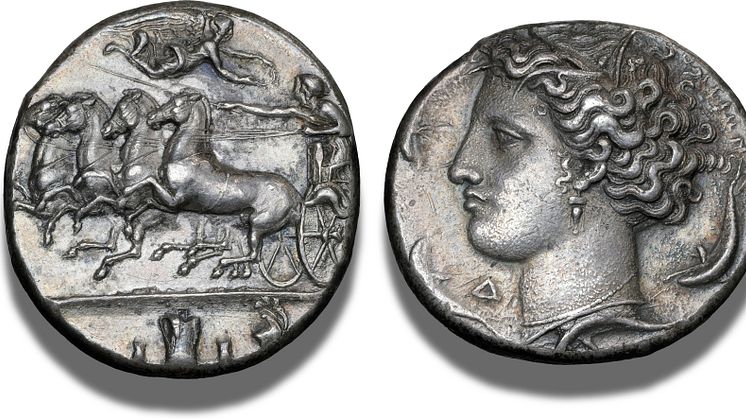 Rare Coin from Ancient Greece in 400 BC up for Auction along with Denmark's First Gold Coin and Silver Medal from the Olympic Games