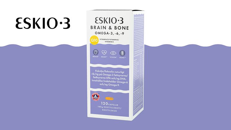 Eskio-3 on lanseerannut Brain & Bone -uutuustuotteen, joka on suunnattu sekä teini-ikäisten että aikuisten sydämen, verisuonten ja luuston hyvinvoinnin tukemiseksi.