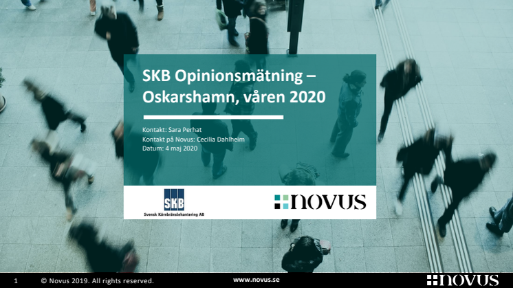 SKB Opinionsundersökning Oskarshamn 2020 