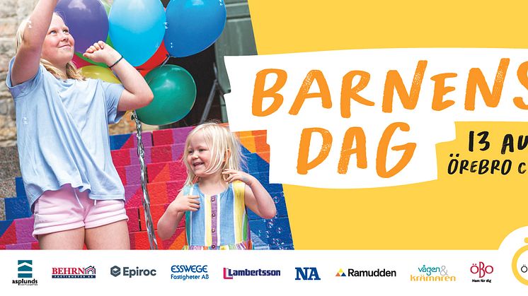 City Örebro med partners bjuder in till Barnens dag den 13 augusti 