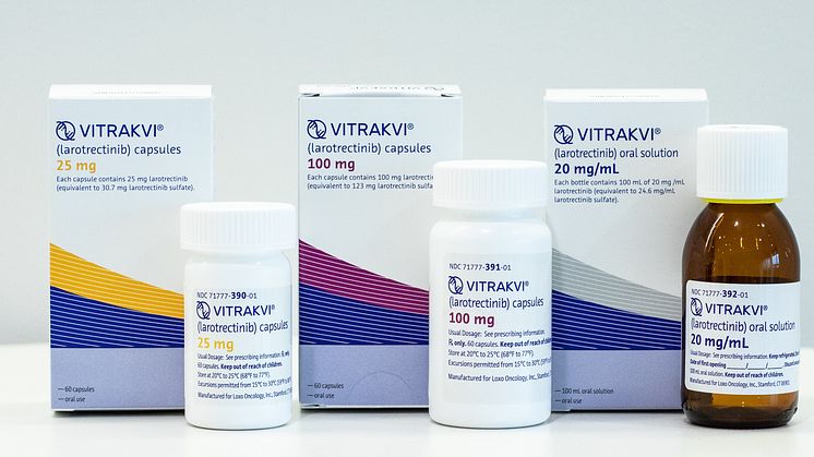 Vitrakvi (larotrektinib) är ett så kallat tumöragnostiskt cancerläkemedel, vilket kan användas oavsett cancerform.