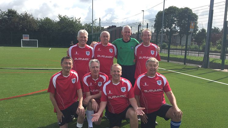 The Bury Relics, walking football team who met at sessions held at Castle Leisure Centre. 