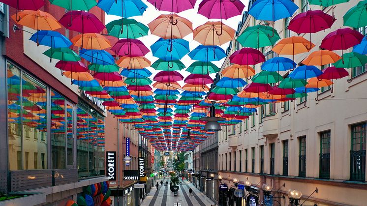 The Umbrella Project x Indiska på Drottninggatan i Stockholm. Foto: Magnus Ragnvid