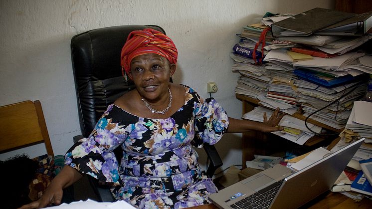 Den 19 oktober tar människorättsförsvararen Gégé Katana Bukuru från Demokratiska Republiken Kongo emot årets Per Anger-pris. Foto: Cato Lein.