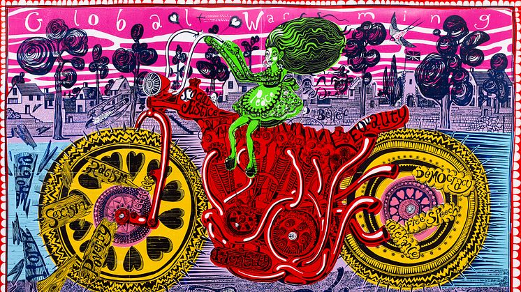 Grayson Perry, Selfie with Political Causes (2018)