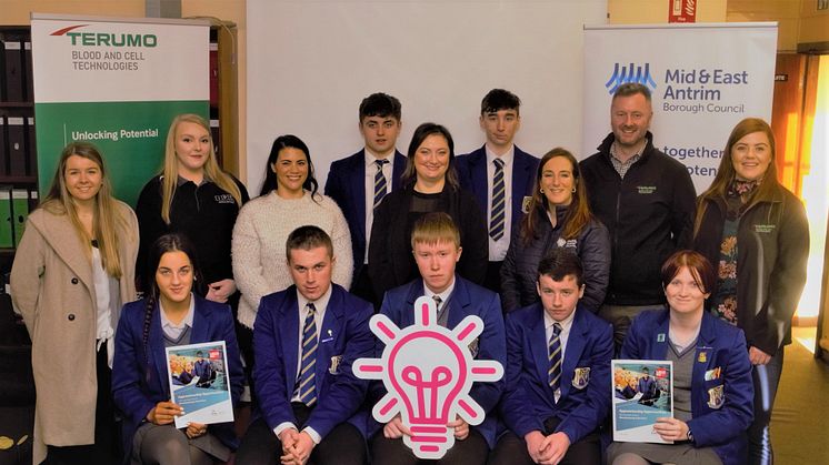Terumo Blood and Cell Technologies, IPC Mouldings and Workplus were welcomed by year 13 and 14 pupils at St. Killian’s College, Carnlough