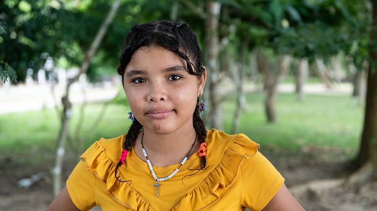 Adriana, som egentligen heter något annat, har flytt från Venezuela till Colombia. Adriana har inte blivit intervjuad i rapporten. Fotograf: Mats Lignell. 