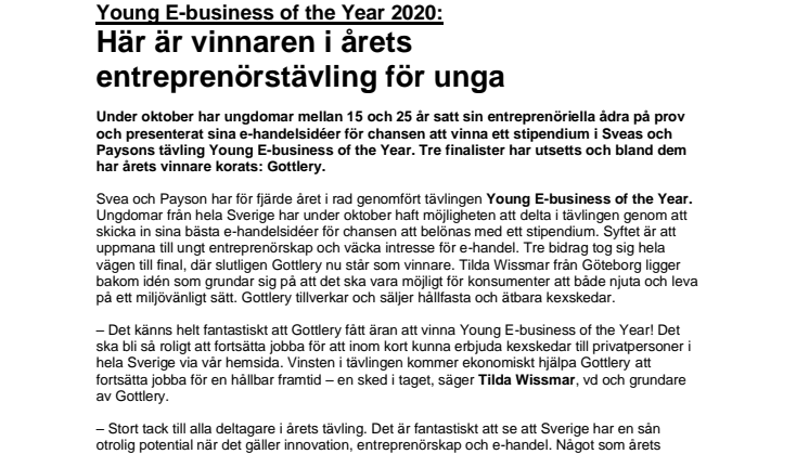 Young E-business of the Year 2020: Här är vinnaren i årets entreprenörstävling för unga