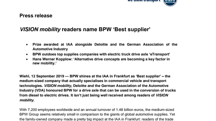  VISION mobility readers name BPW ‘Best supplier’