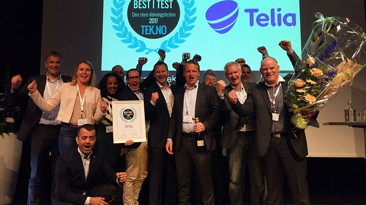 Jubler for andre året på rad: Telia-nettet er best i Norge, også i 2017.