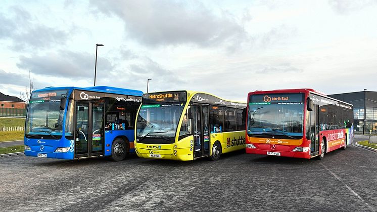 Go North East's vaccination centre shuttle buses