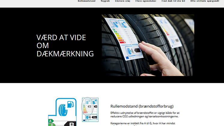 Dæklabel.dk hjælper med oplysninger om dækmærkning