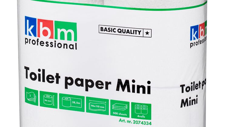 KBM Toalettpaper Mini 38,5m Kvalitet Basic