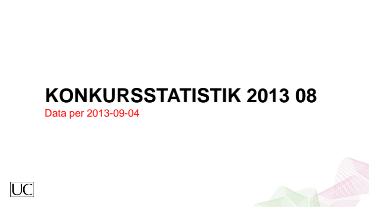 Statistikbilder för Konkursstatistiken AUG2013
