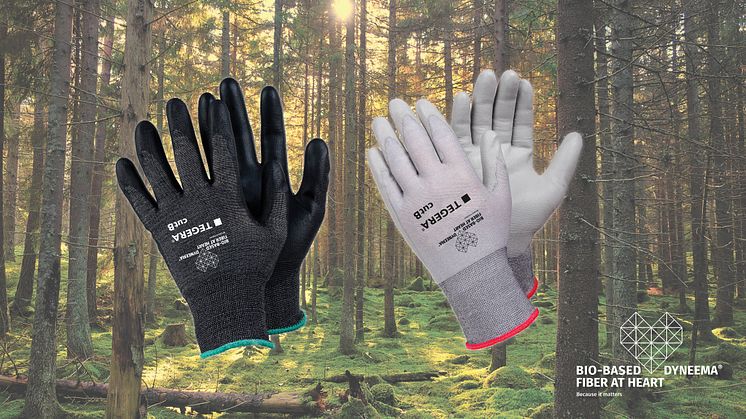 De nya handskarna, med den nya biobaserade Dyneema®-fibern införlivad i befintliga TEGERA® 906 och TEGERA® 909, ger samma överlägsna skydd som tidigare.