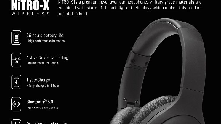 NiTRO-X Over-ear – Optimal komfort och brusreducering (ANC)