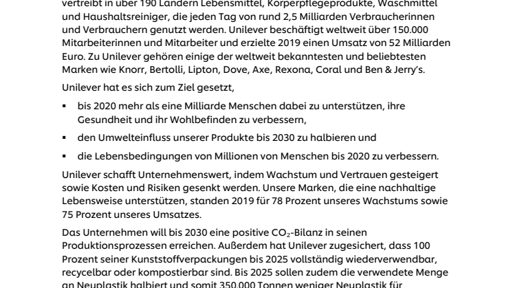 Unilever Deutschland @ Hamburgs Wertstoff Innovative