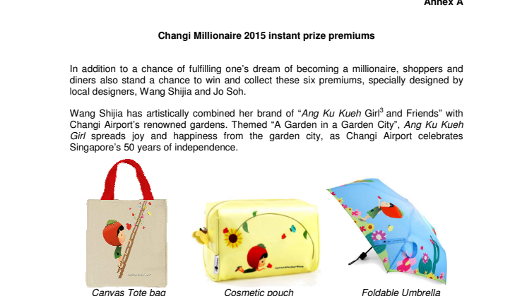 Annex A - Changi Millionaire 2015 instant prize premiums