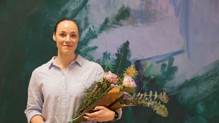 Johanna Sunde, årets vinnare av stora Linnéstipendiet. Foto: Linnéuniversitetet.