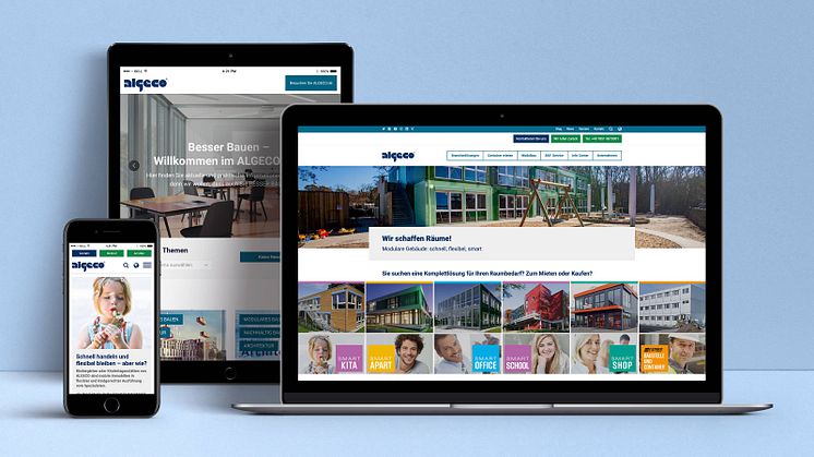 Modernes Design, klare Navigation und detaillierte Informationen – die neue Website von Algeco bietet ihren Nutzern echten Mehrwert.