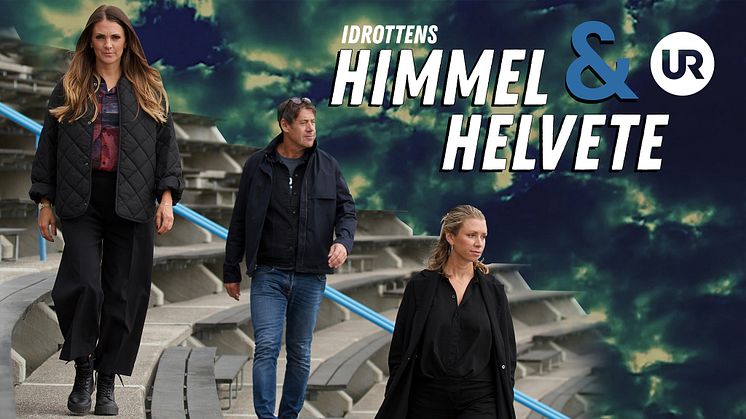 Niklas Hyland, Johanna Ojala och Elin Norberg är reportrar i UR:s Idrottens himmel och helvete säsong 3. Foto: UR.