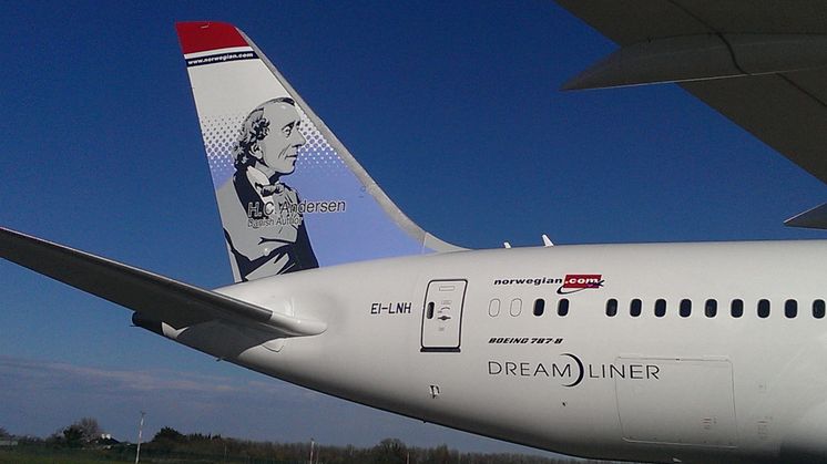 H.C. Andersen hyldes på Norwegians nyeste 787 Dreamliner