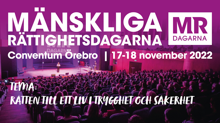 Nordens största forum för debatt och samtal om mänskliga rättigheter till Örebro 17-18 november!