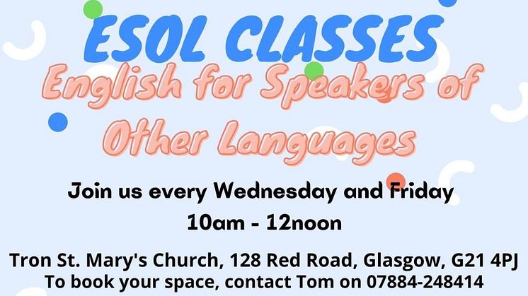 ESOL Classes at Tron St Mary's Church 