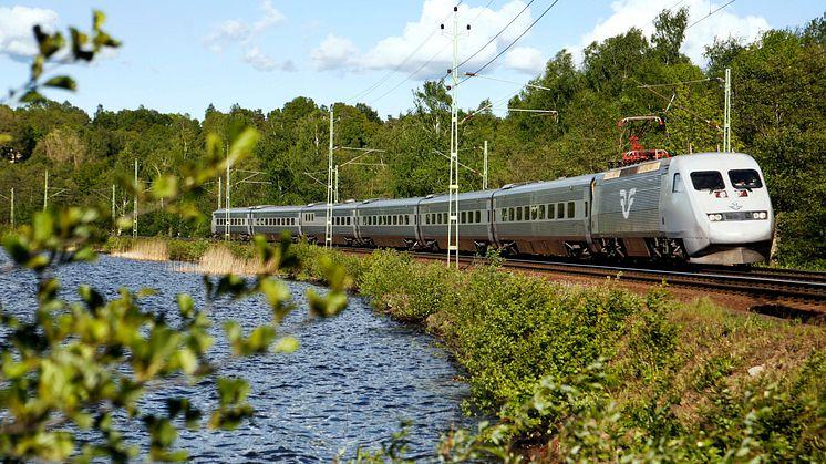 Raka järnvägsspåret från Göteborg ut i Europa under sommaren