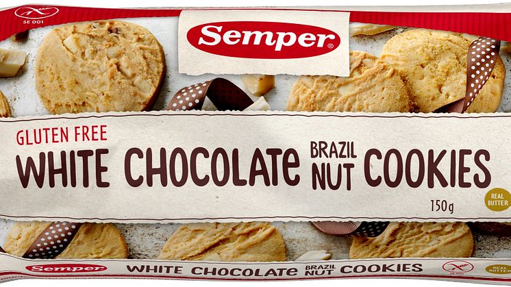 Glutenfria cookienyheter från Semper