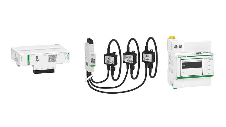Fra venstre: PowerTag Flex, PowerTag Rope og PowerTag Display trådløse energimålere fra Schneider Electric