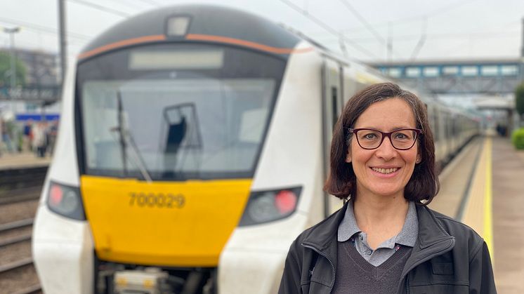 Christine Mariani, driver of the first Sevenoaks to Welwyn Garden City service