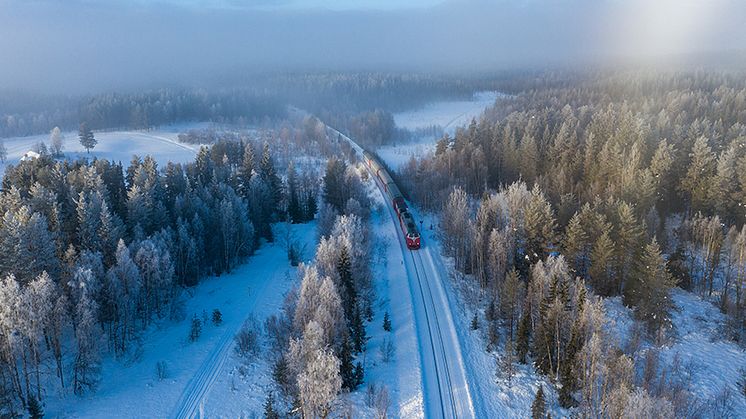 Tåget tar dig klimatsmart till vintern
