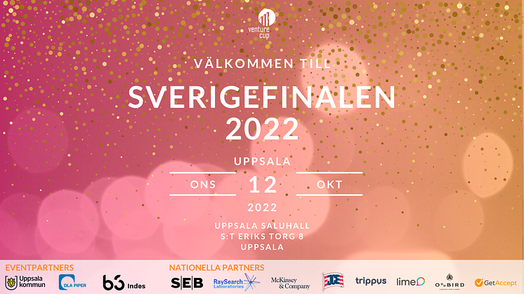 Venture Cup Sverigefinal, 12 oktober i Uppsala!