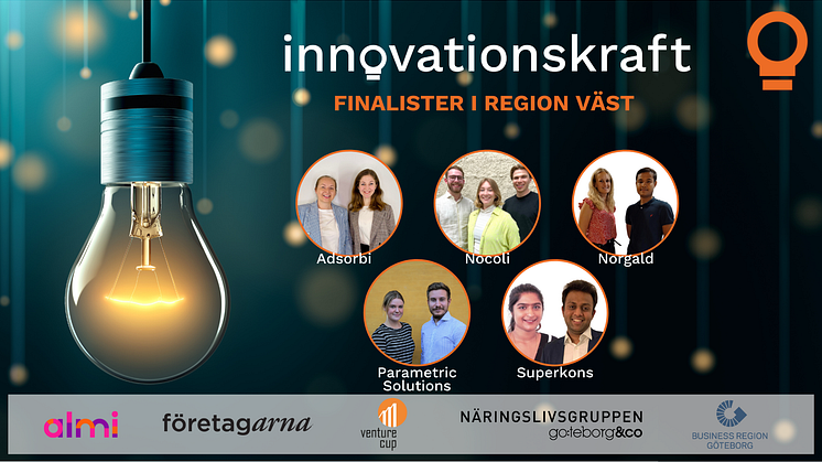 Möt finalisterna i vårens omgång av Innovationskraft Väst 2022 