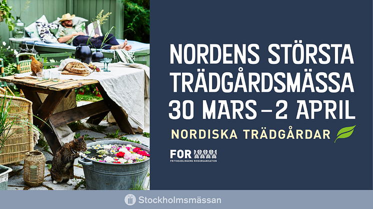 Välkommen till Nordiska Trädgårdars pressfrukost 30 mars