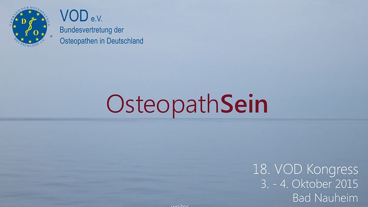 Osteopathie-Kongress 2015 in Bad Nauheim