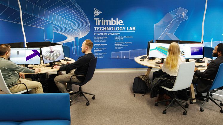 Trimble Technology Lab on perustettu Tampereen yliopistoon palvelemaan arkkitehtuurin ja rakennustekniikan opiskelijoita.