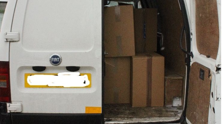 HMRC seized cigarettes from this van