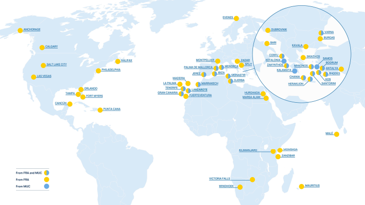 Discover Airlines route network