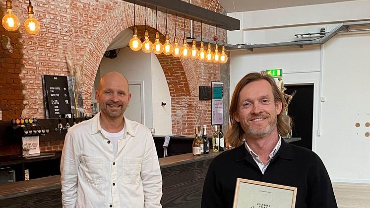 Lars Aaen Thøgersen (tv), Peter Larsen Kaffe og Jimi Kristensen, Volkerts Fylke er to af samarbejdspartnerne i Circular Coffee Community