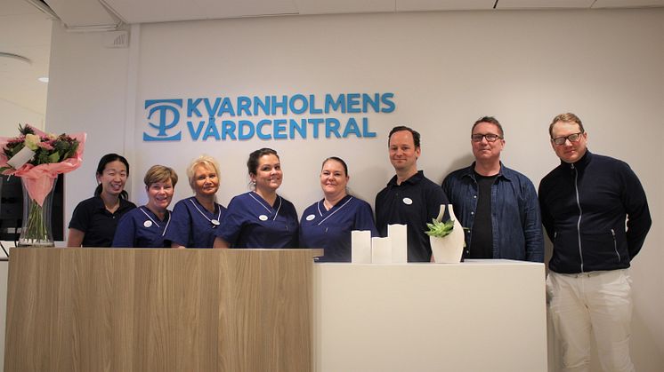 Medarbetare på Kvarnholmens vårdcentral i Nacka utanför Stockholm.