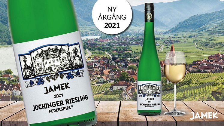 Den 10 mars lanseras årgång 2021 av Jamek Jochinger Riesling Federspiel. Ett lätt och fruktigt vitt vin med balanserad syra som passar bra till fisk, skaldjur och rätter av ljust kött som kyckling.