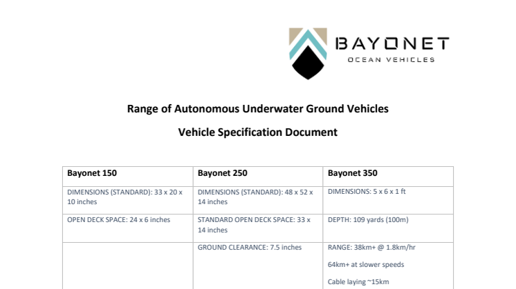 Bayonet Ocean Vehicles - Vehicle Specification Document.pdf