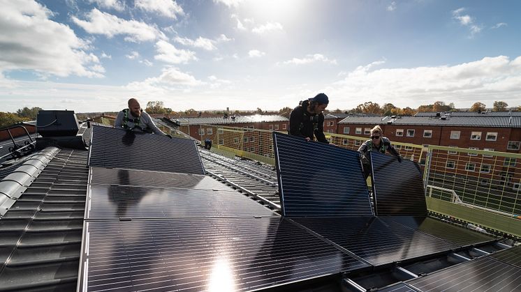 Öresundskraft levererar sin största solcellsanläggning hittills, i Ängelholm.