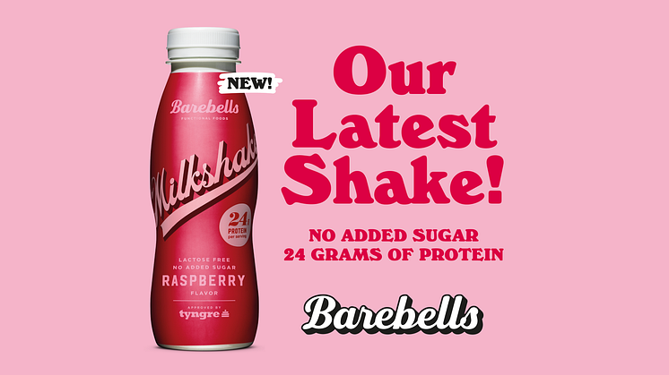 The Barebells Milkshake range is expanding with a delicious new flavour – the Raspberry Milkshake.